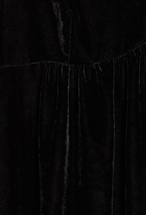 Black velvet short dress