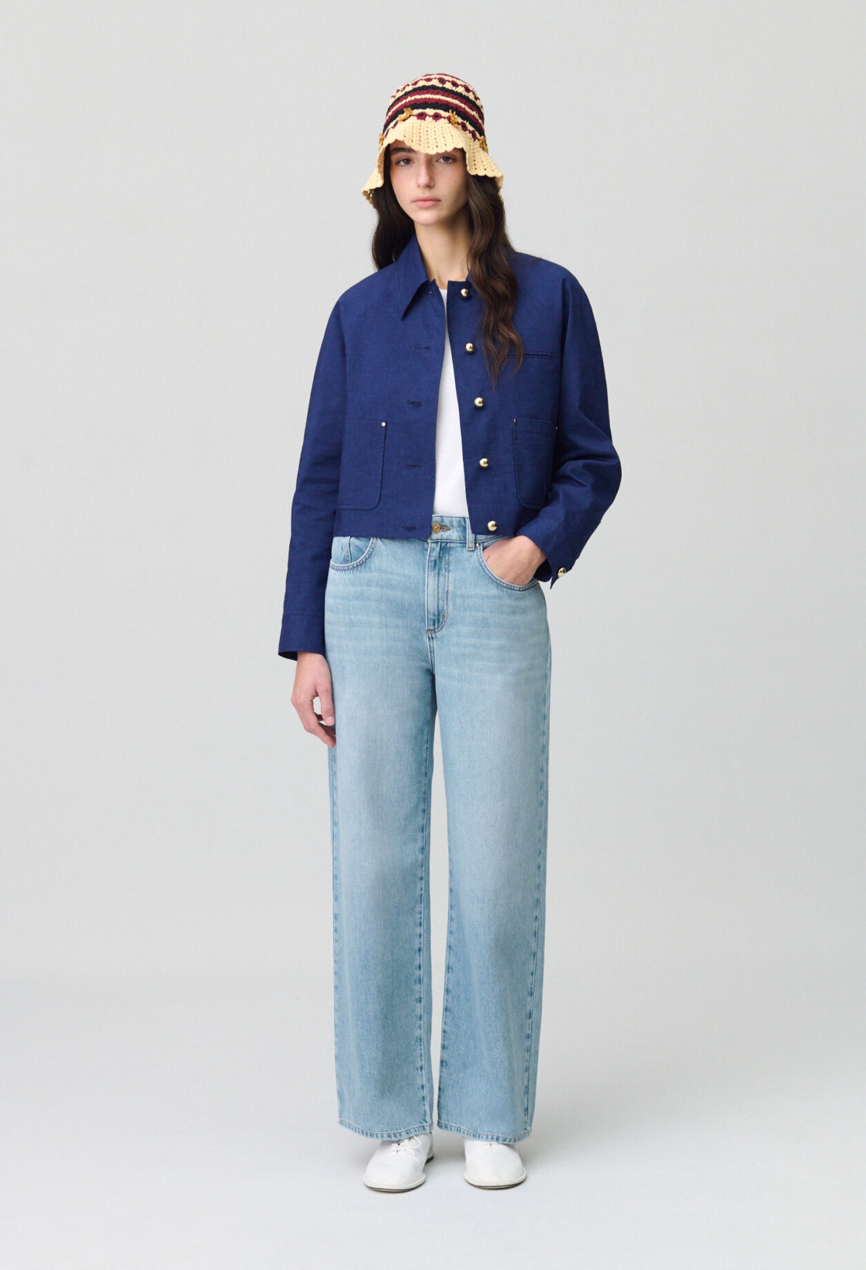 Straight Leg Denim Jeans