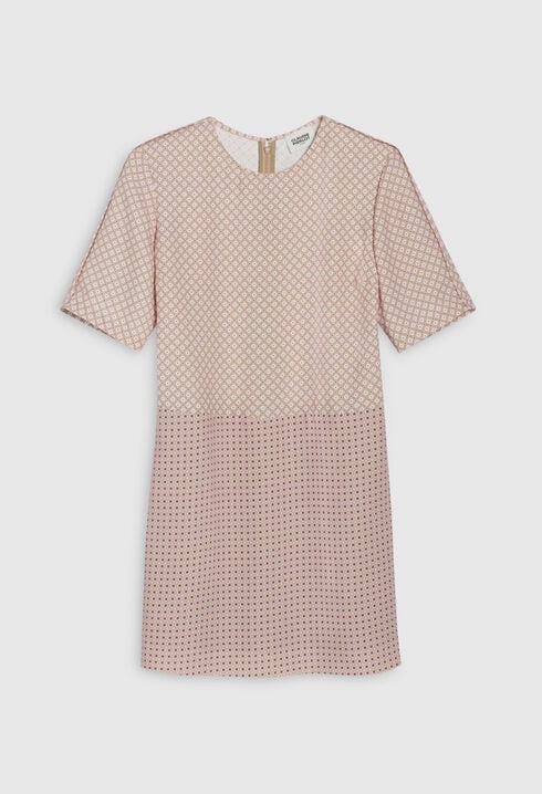 Robe courte imprimée rose