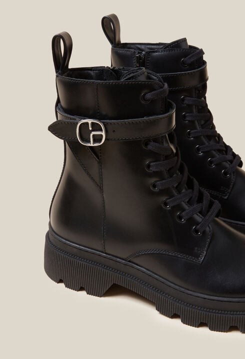 Bottines rangers cuir