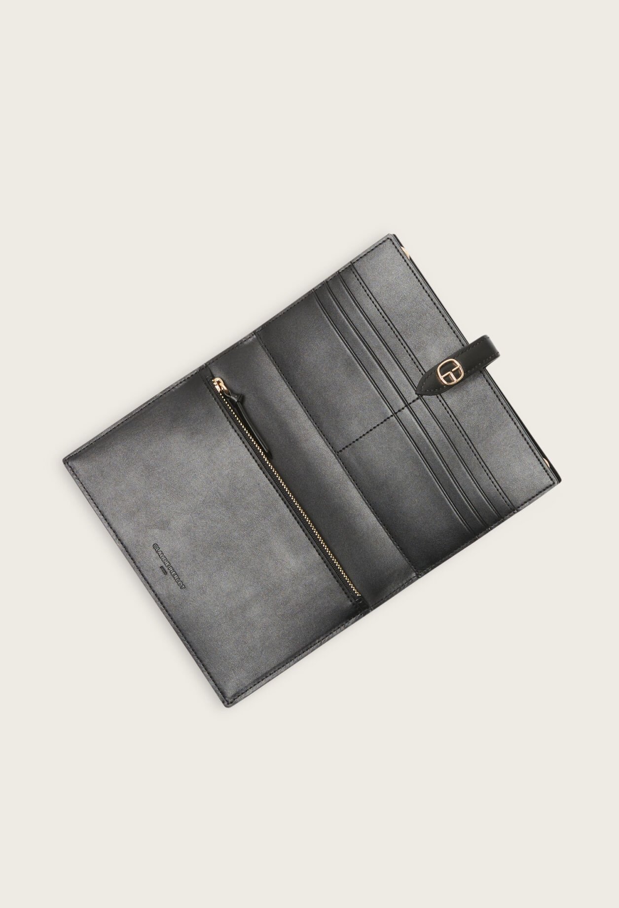 Black suede clutch bag 