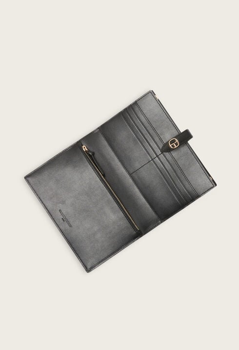 Sac pochette cuir suède noir 