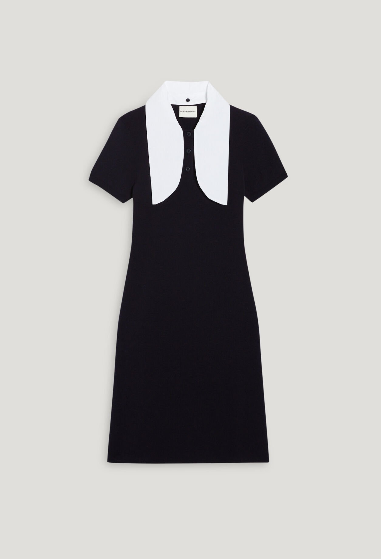 Navy short knitted dress