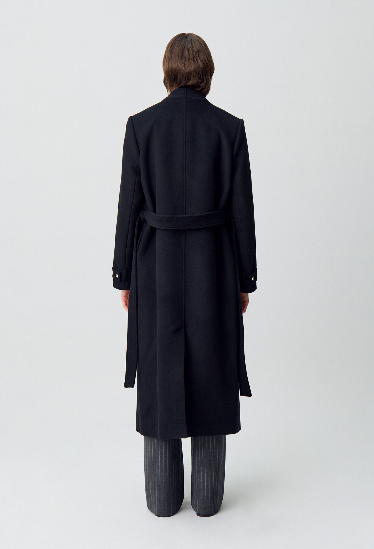 Long double-breasted coat