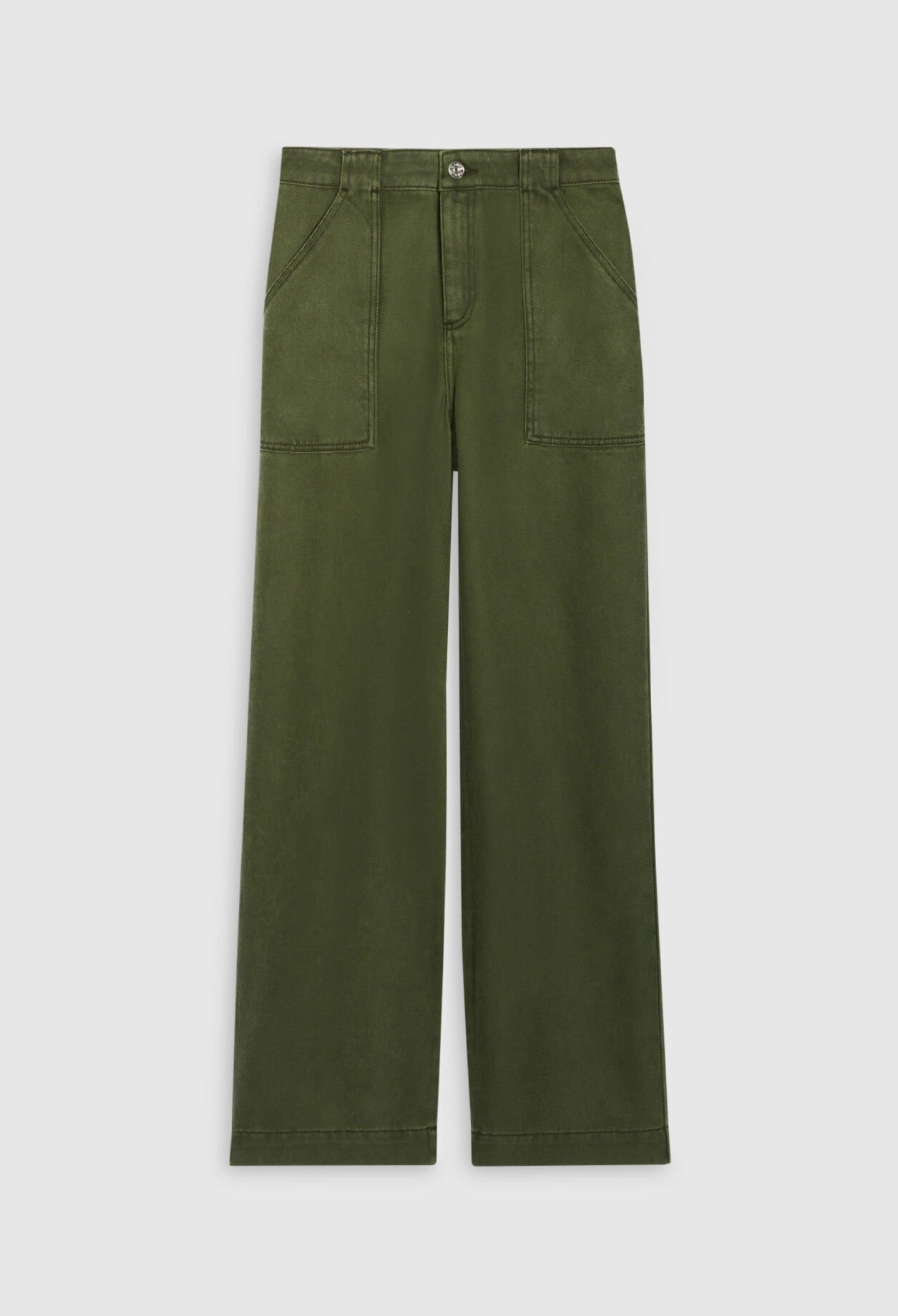 Pantalon cargo large kaki