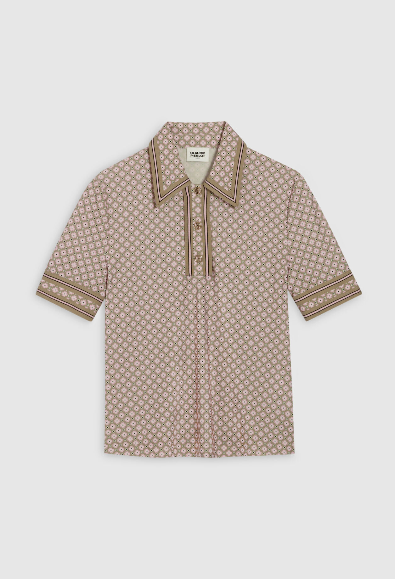 Polo manches courtes rose