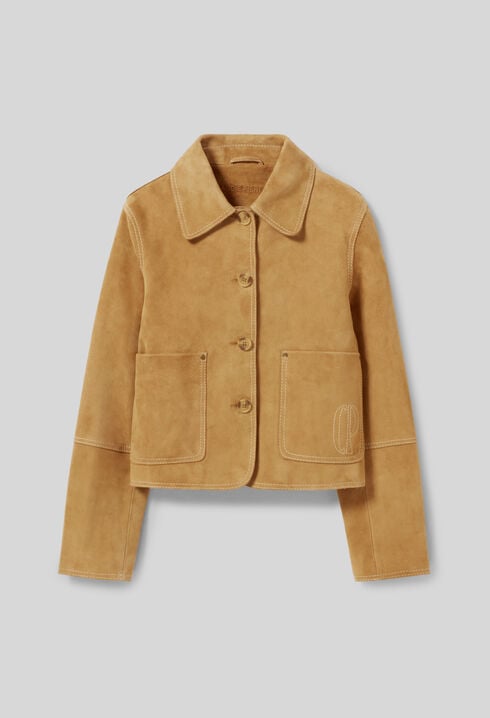 Veste en cuir suède