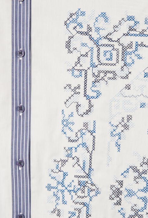 Chemise coton ray&eacute;e