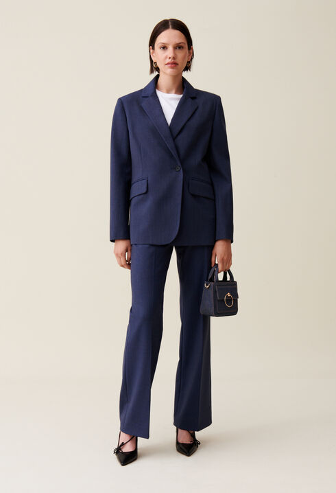 Veste tailleur croisée marine