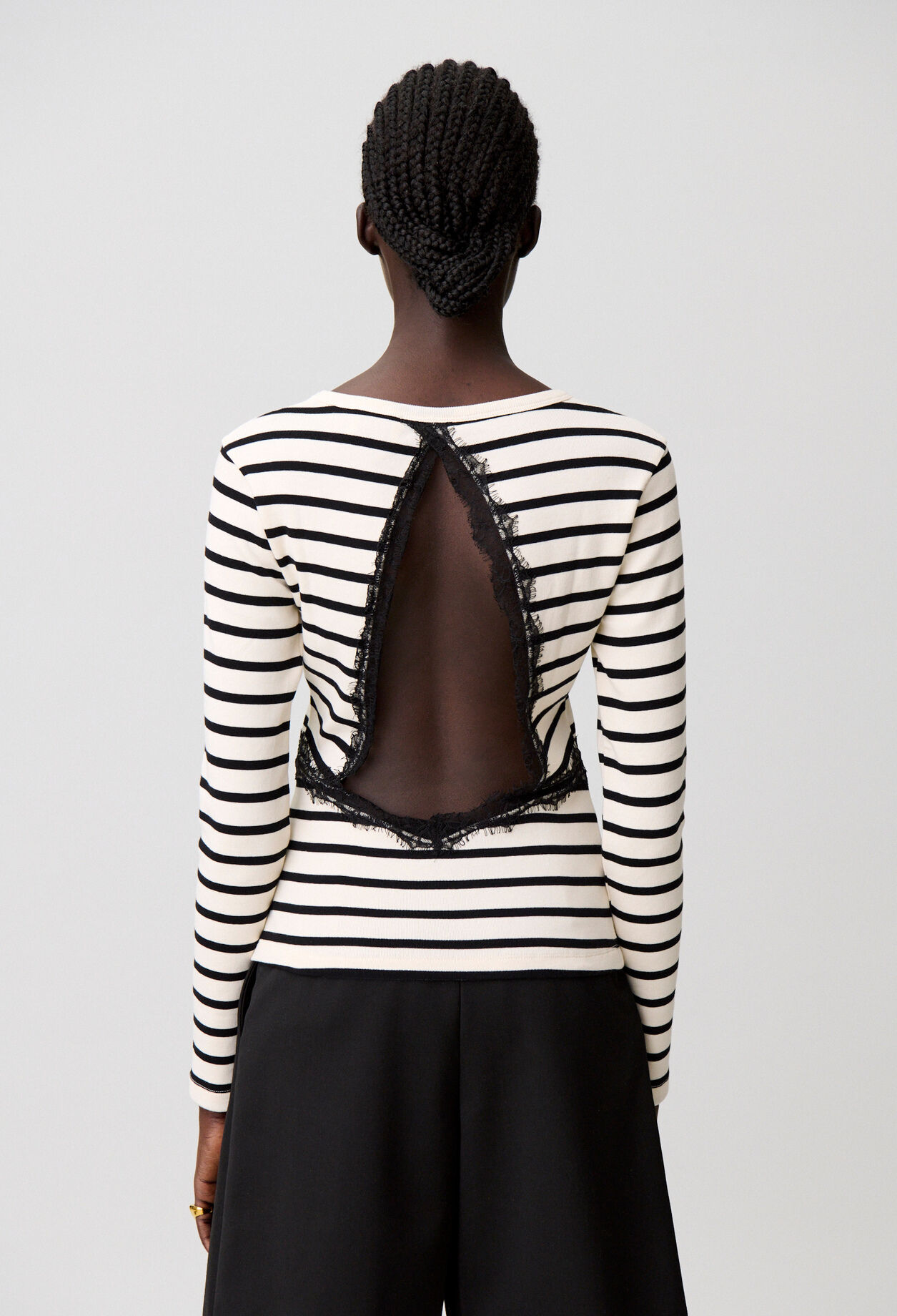 T-shirt marinière dentelle