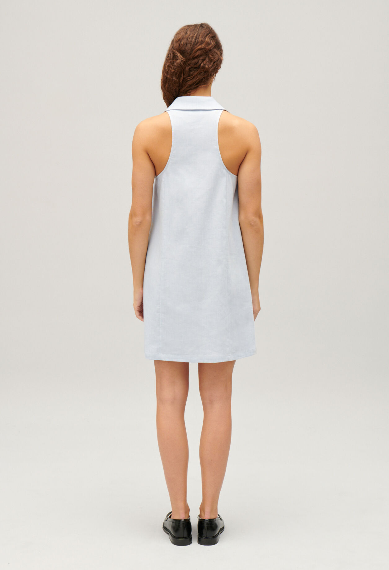 Robe courte babydoll boutonnée