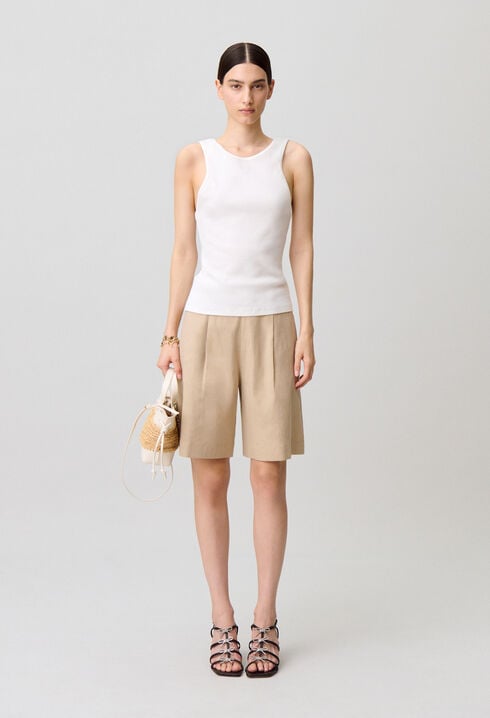 Linen Bermuda shorts