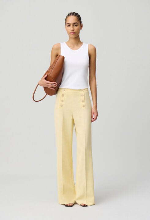 Pantalon droit à pont