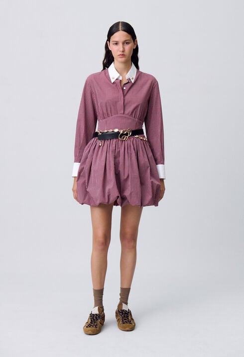 Robe courte carreaux