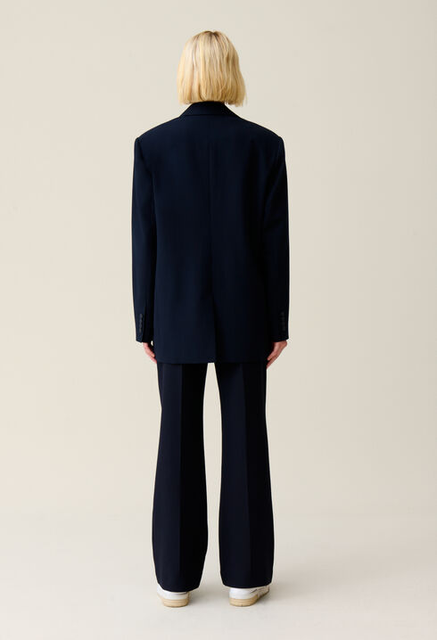 Veste tailleur oversize marine