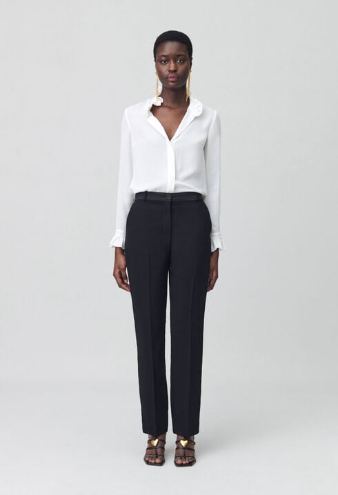 Pantalon tailleur coupe cigarette