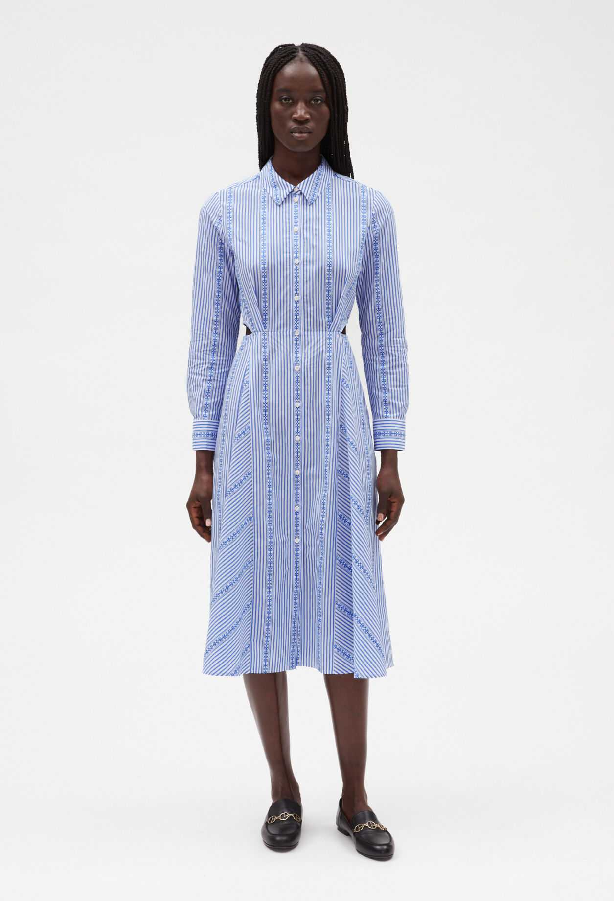Robe chemise midi bleu ciel pour femme Claudie Pierlot