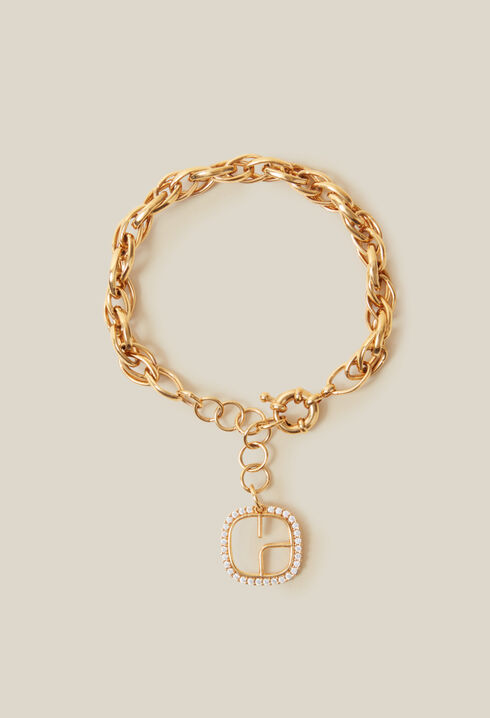 Bracelet chaine doré logo CP