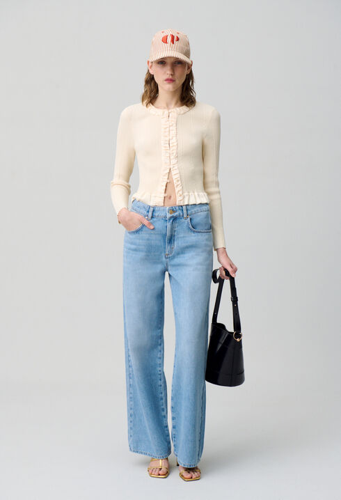 Cardigan maille fine boutonné