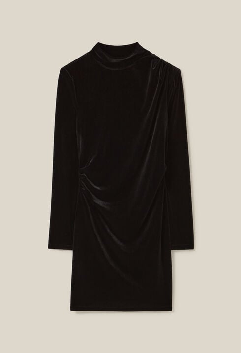 Robe courte cintrée velours noir