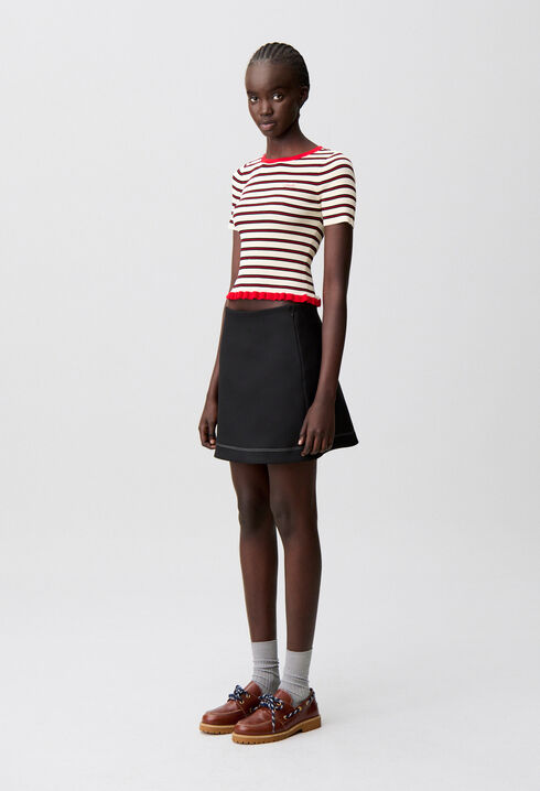 Tricolour striped T-shirt