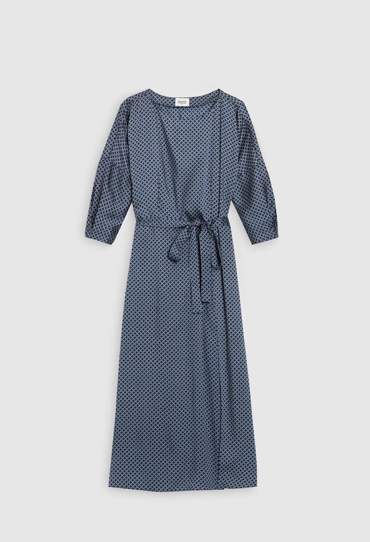 Robe longue à motifs géométrique