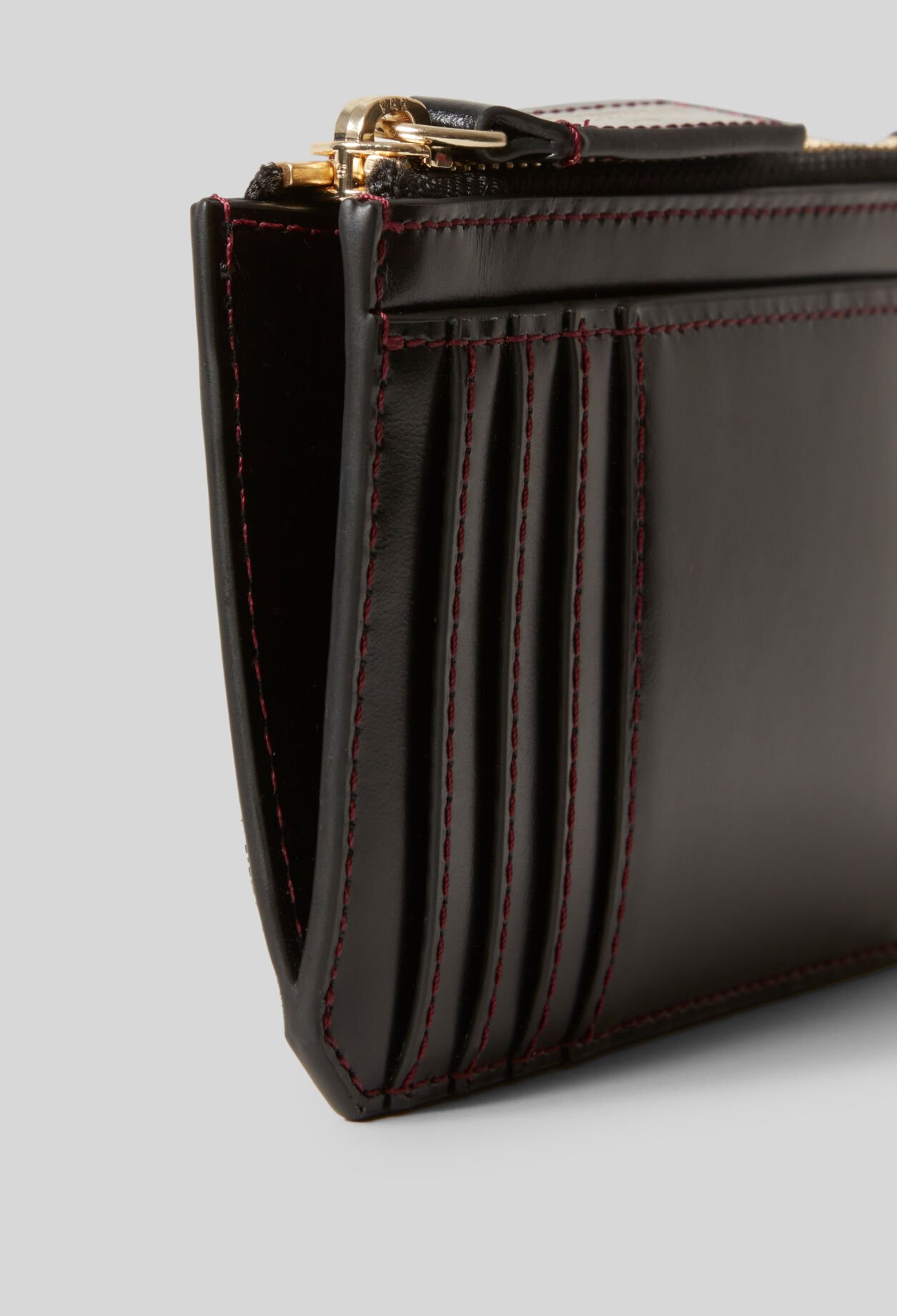 Gold Heart Leather Card Holder