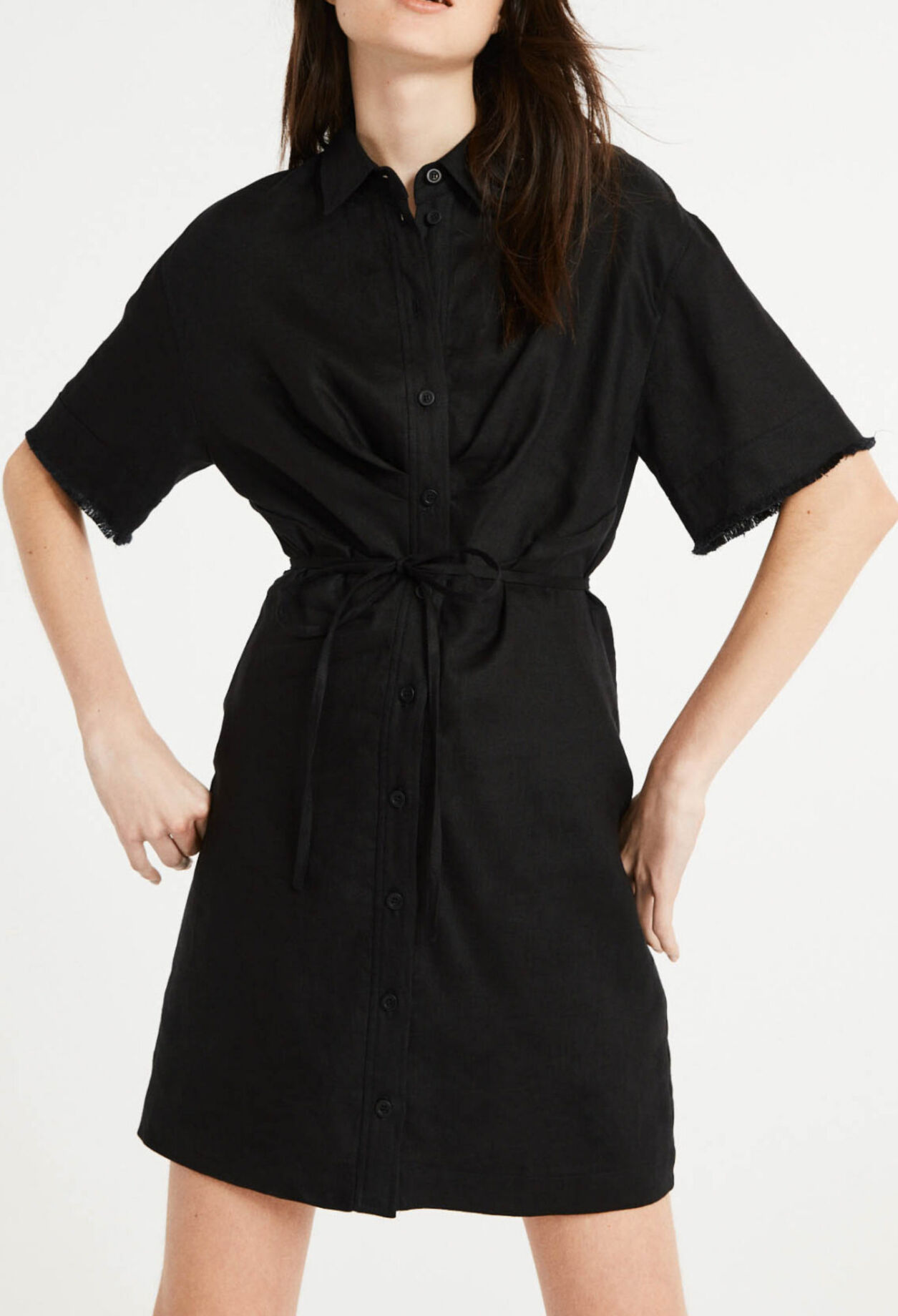 Short linen dress