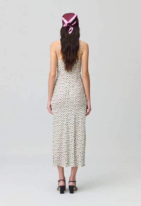 Satin Floral Maxi Dress
