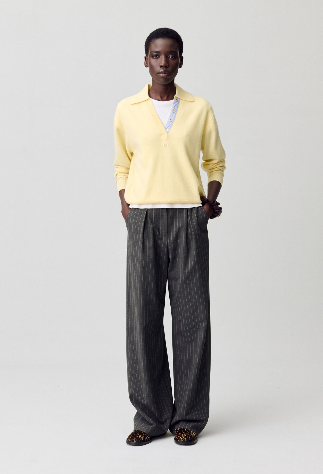 Pantalon droit taille haute