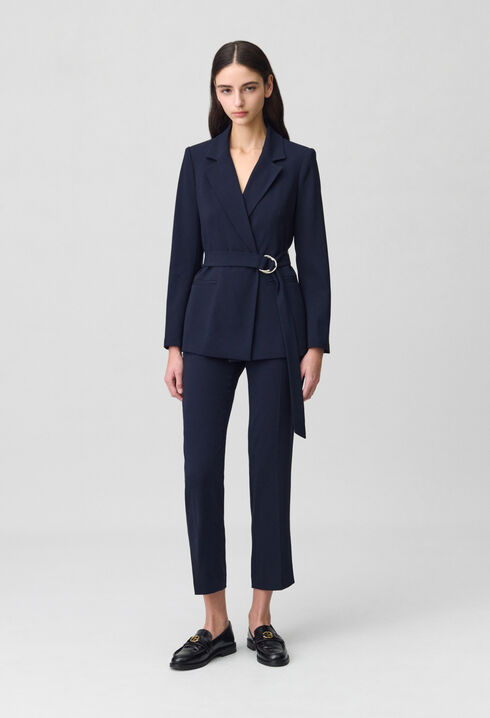 Veste tailleur ceinturée