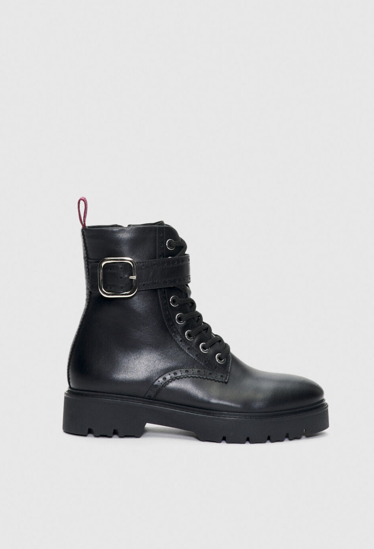 Boots à lacets en cuir responsable
