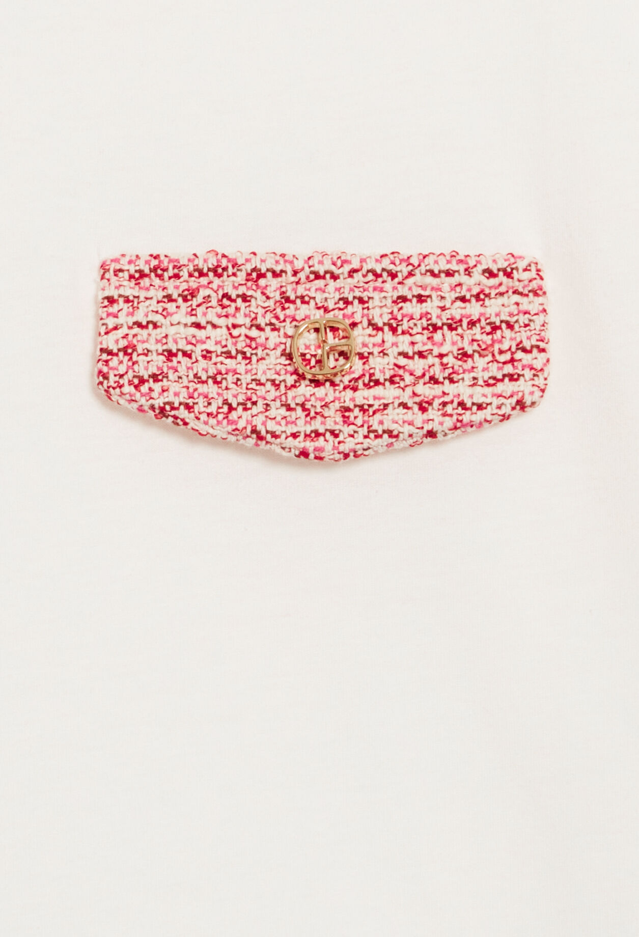 Ecru tweed pocket t-shirt