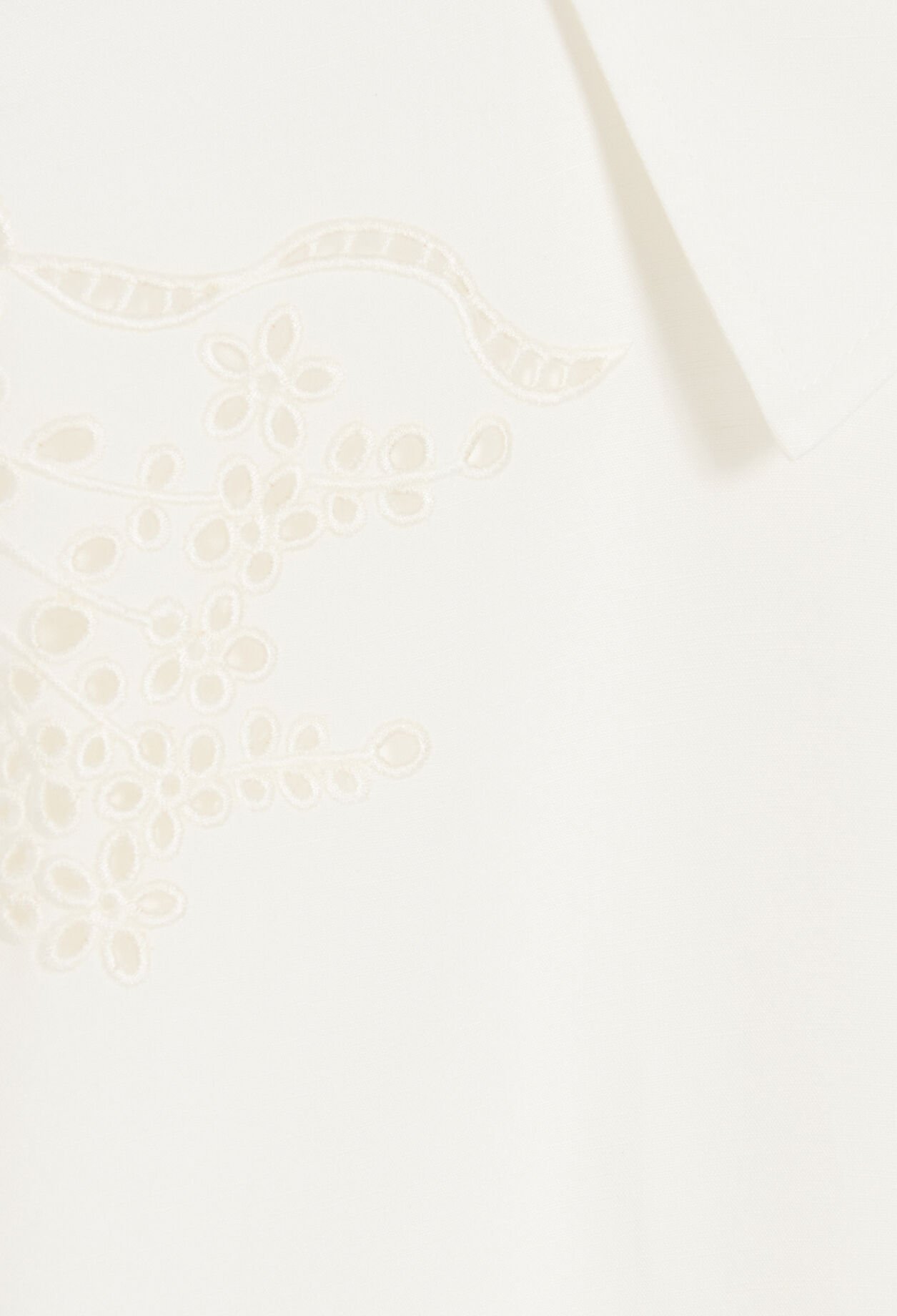 Robe chemise courte broderie anglaise