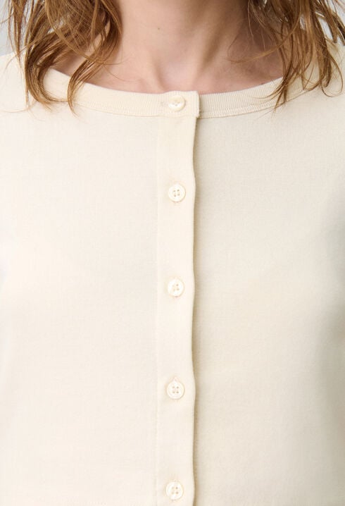 Cotton Cardigan T-Shirt Set