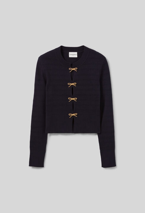 Pull maille fine noeuds