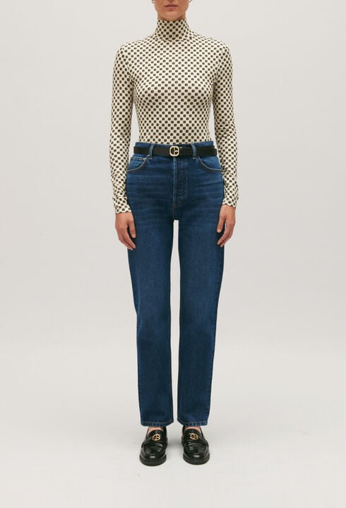 Pull imprimé monogramme CP