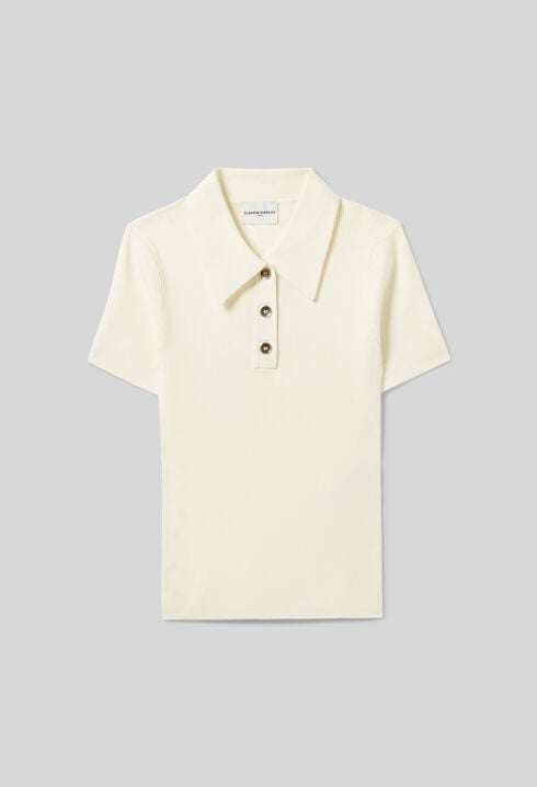 Top polo maille fine