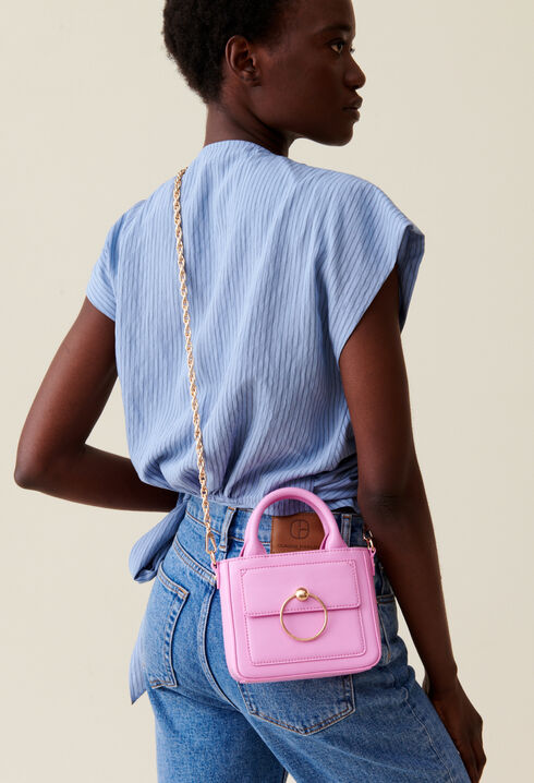 Mini sac Anouck cuir lisse chaîne