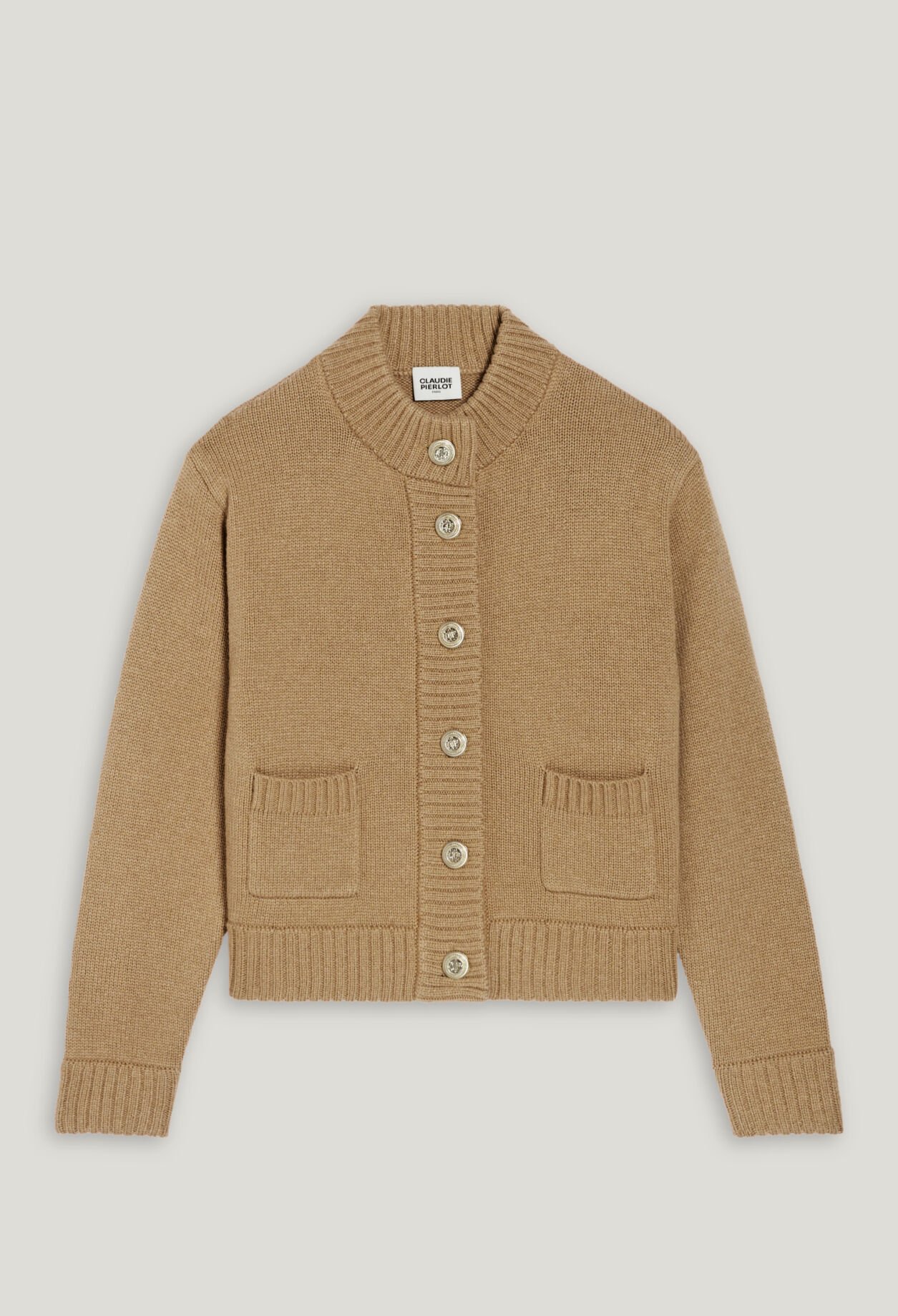 Cardigan court maille épaisse