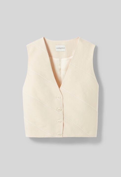Sleeveless suit waistcoat