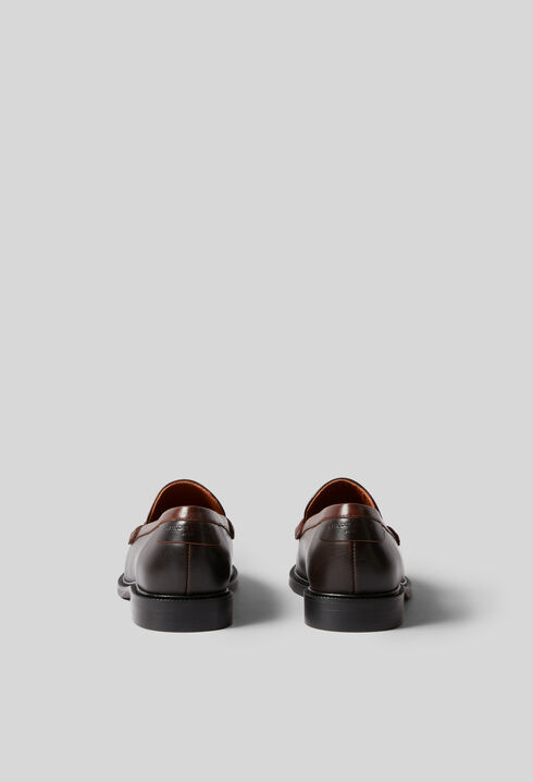 Mocassins cuir chocolat