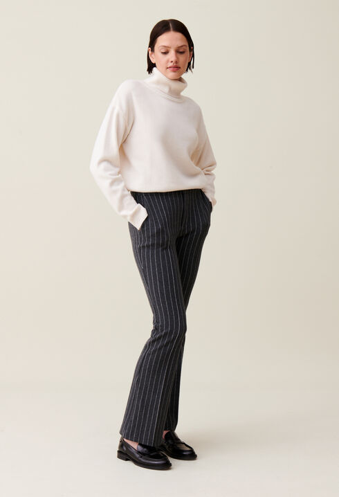 Pantalon flare à rayures 