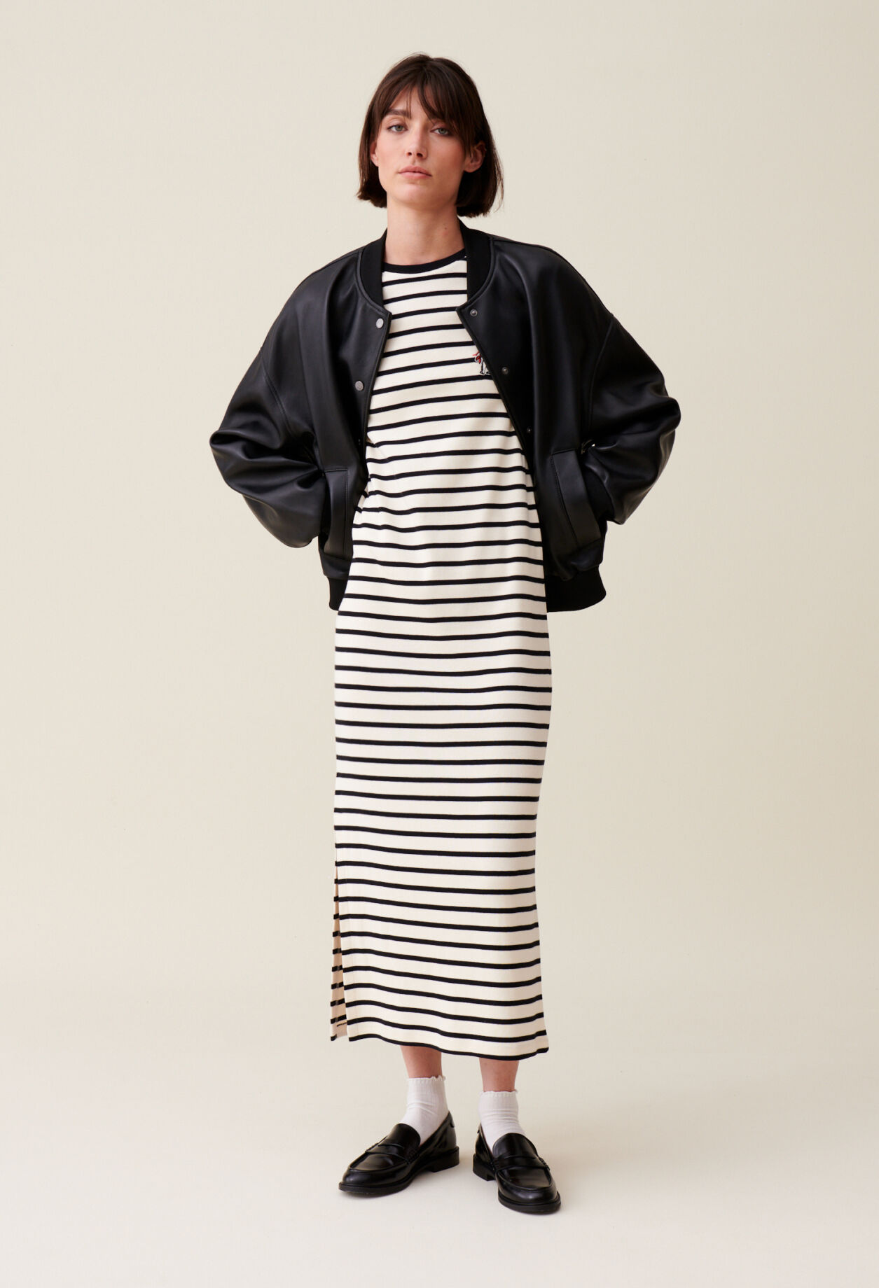 Robe Jean Toto rayée midi