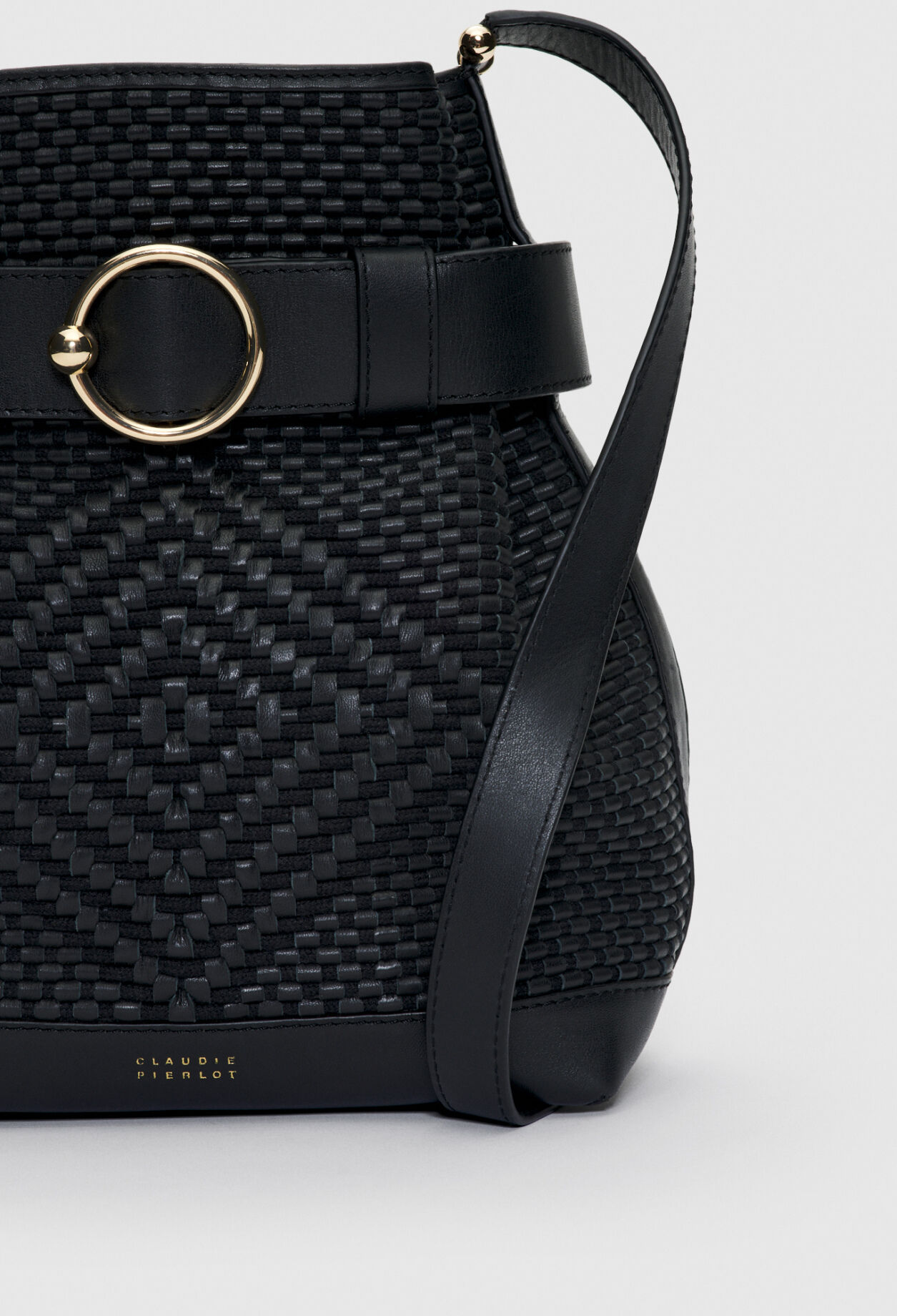 Leather bucket bag