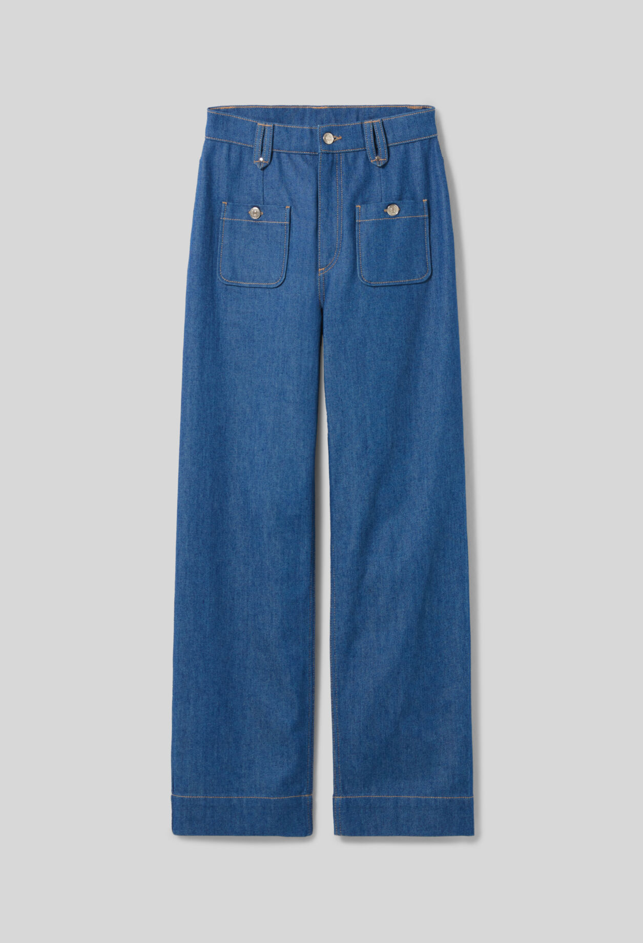 Jean large taille haute 