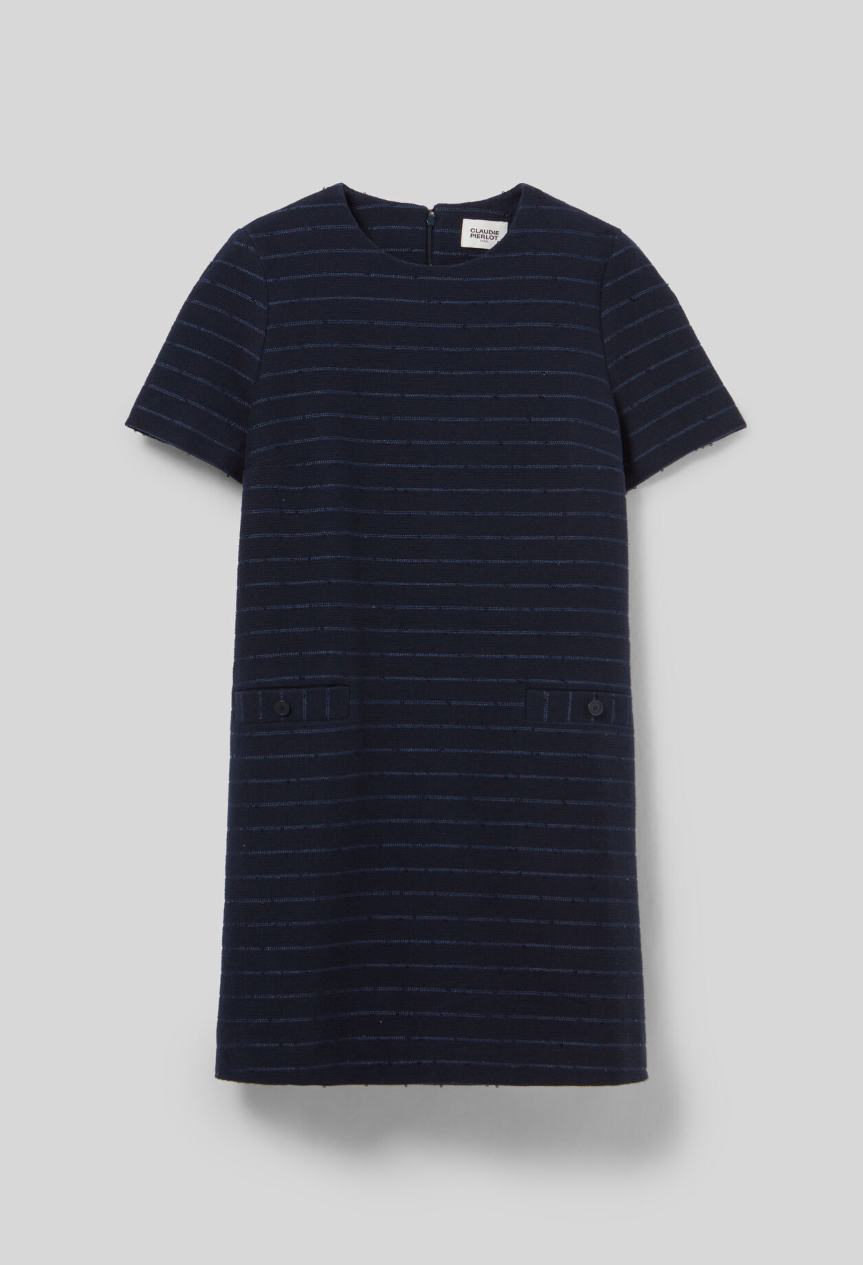 Robe courte droite rayures