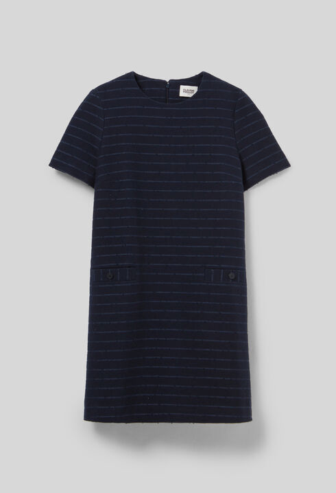 Robe courte droite rayures