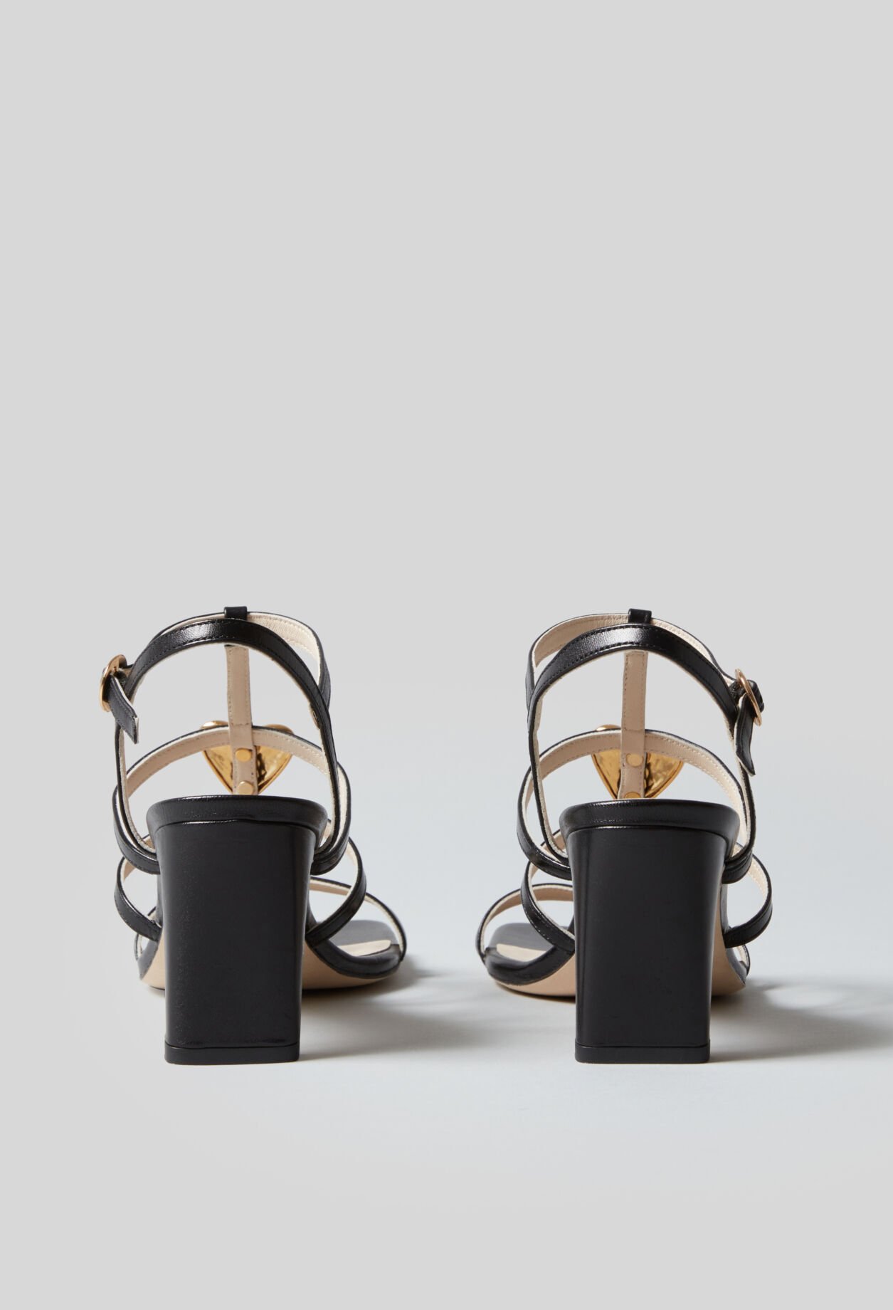 Sandales talons cuir coeur
