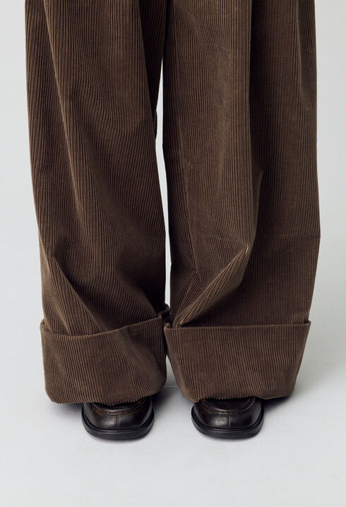 Wide-Leg Velvet Trousers